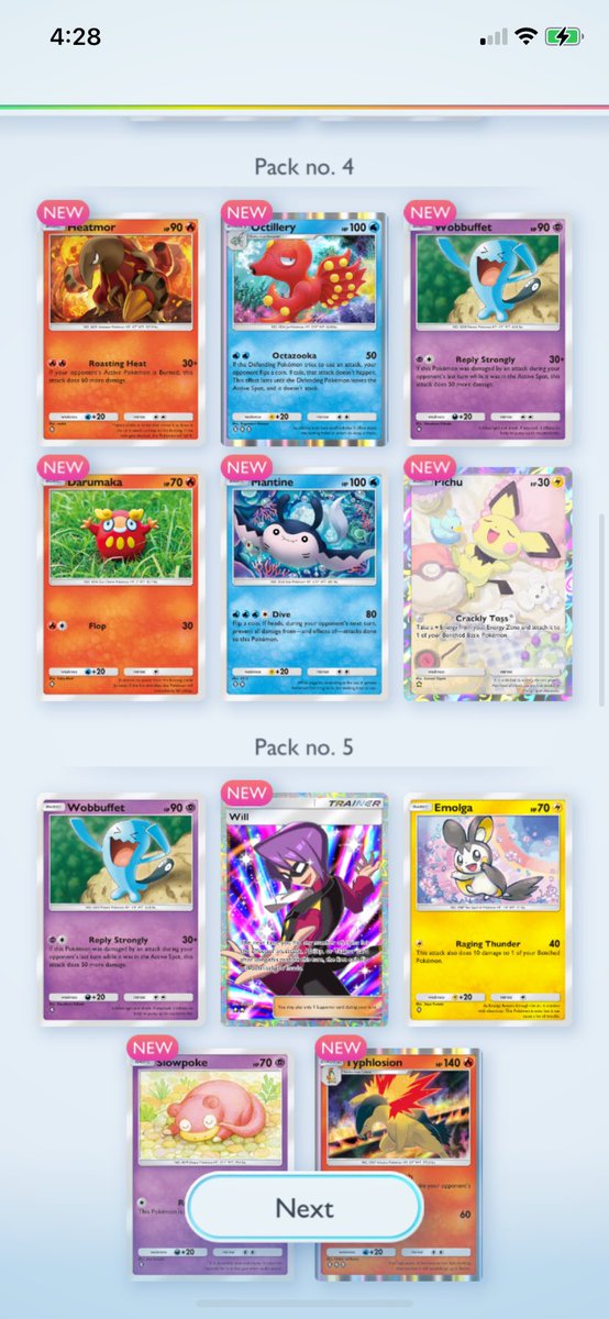 Poggers 6 card pack from my 10-pack
Had to go back to the offering rates to see if this was a bug or not 😂😂

#tcgpocket #PokemonTCGPocket