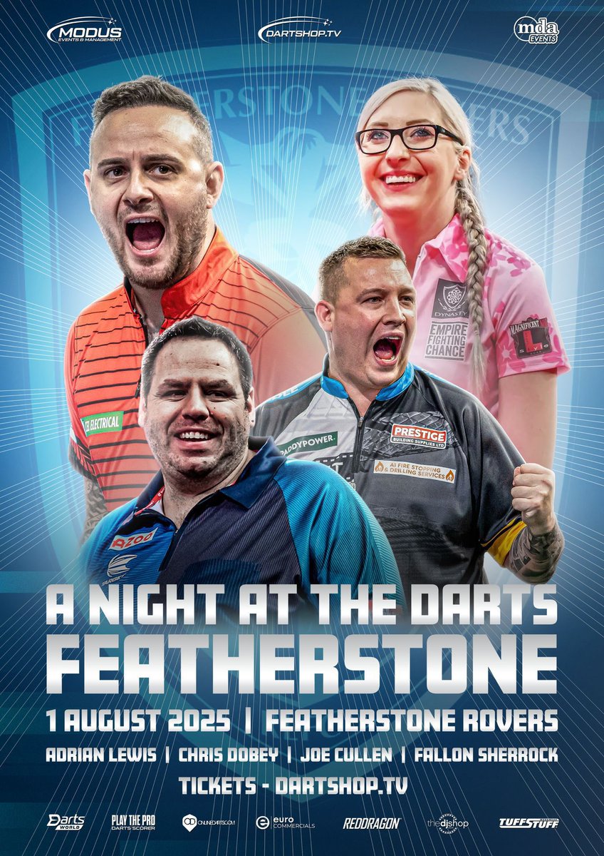FevRoversRLFC's tweet image. COMPETITION TIME 🚨 WIN 2 VIP TICKETS FOR OUR DARTS NIGHT AT THE CLUB ON FRIDAY! 🎯 

Includes meet and greet with players and reserved table seating in VIP area. 

♥️ LIKE this post
🔄 SHARE this post

Winner announced on Friday morning! 

#UTR | #BackTheRovers