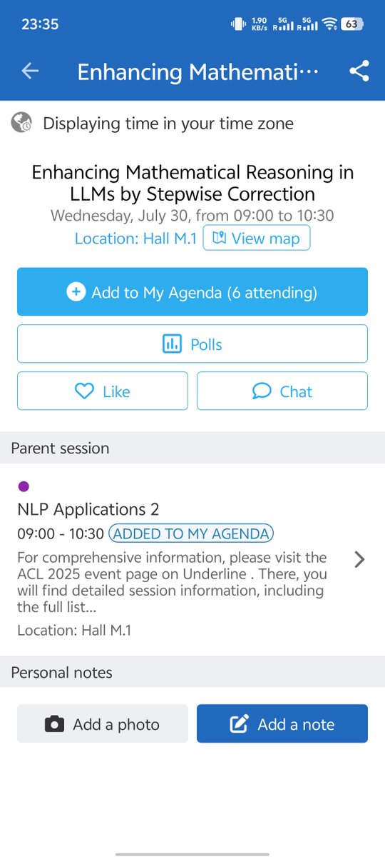 Title: Enhancing Mathematical Reasoning in LLMs by Stepwise Correction
Track: NLP Applications 2
Location: Hall M.1
Time: 09:00–10:30
Presentation Number: 6

Feel free to reach out if you have any questions or would like to connect!😃