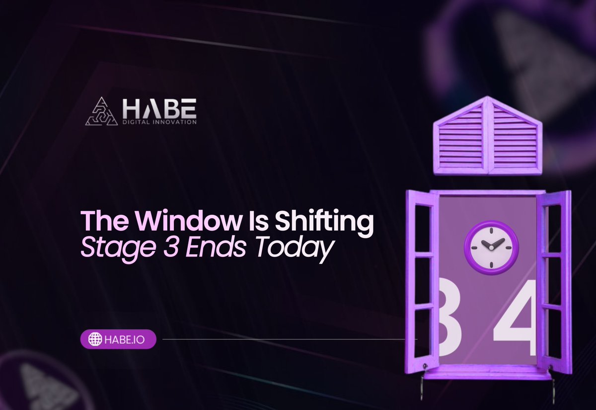 Some people wait for the perfect timing.

Others move when the window is still open.

Stage 3 of the presale ends today and those who moved early are earning.

This is not a presale built for hype. $HABE is built for the crowd that knows what it means to bet on real ideas early.
