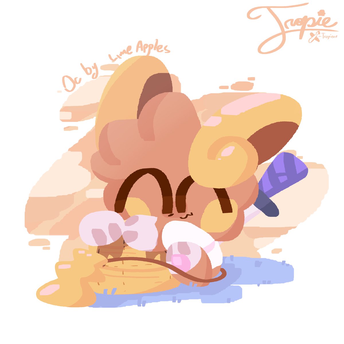 pancake plush
Tropieee &gt;&gt; artfight.net/~LimeApples ( <a href="/LimeApples_/">Limeykins (っ'ヮ'c)</a> ,, AGAIN X3)