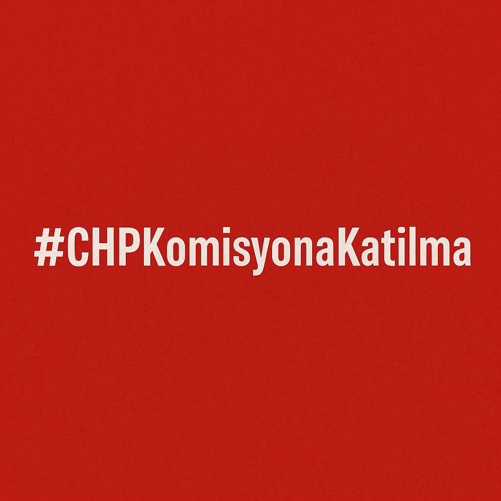Günaydın. Bugün, Sayın Özgür Özel’in Komisyona katılmama yönündeki kararını kamuoyuyla paylaşmasını bekliyoruz.

Umuyoruz ki halkın ve seçmenin taleplerini dikkate alarak Komisyona katılmayı reddeder.

#CHPKomisyonaKatılma