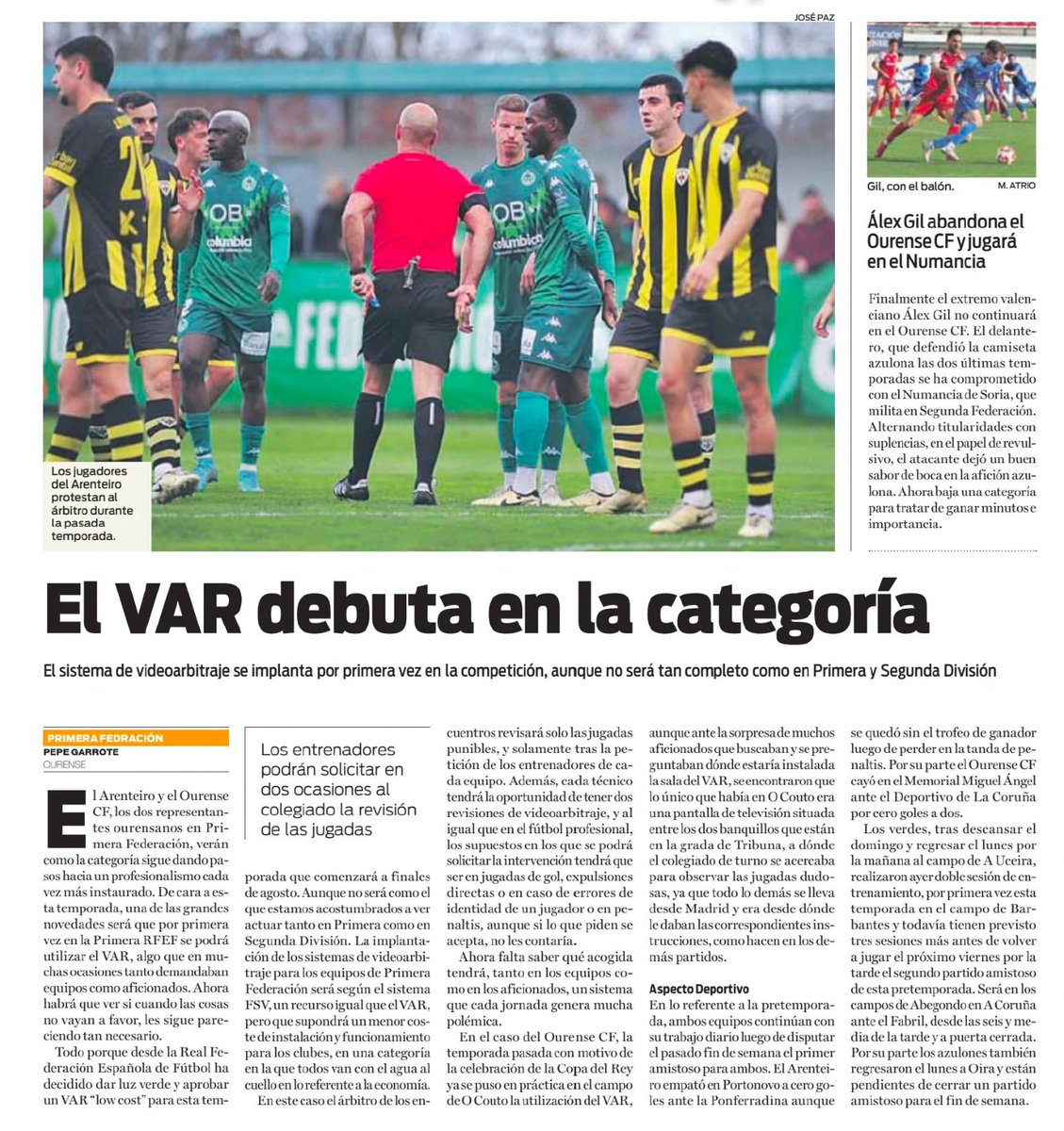 Ourense CF (@ourense_cf) on Twitter photo 🗞️ El VAR debuta en la <a href="/Primera_RFEF/">Primera Federación Versus e-Learning</a>
El sistema de videoarbitraje se implanta por primera vez en la competición, aunque no será tan completo como en Primera y Segunda División laregion.es/deporte-local/… vía @laregion 🗞️ El VAR debuta en la <a href="/Primera_RFEF/">Primera Federación Versus e-Learning</a>
El sistema de videoarbitraje se implanta por primera vez en la competición, aunque no será tan completo como en Primera y Segunda División laregion.es/deporte-local/… vía @laregion