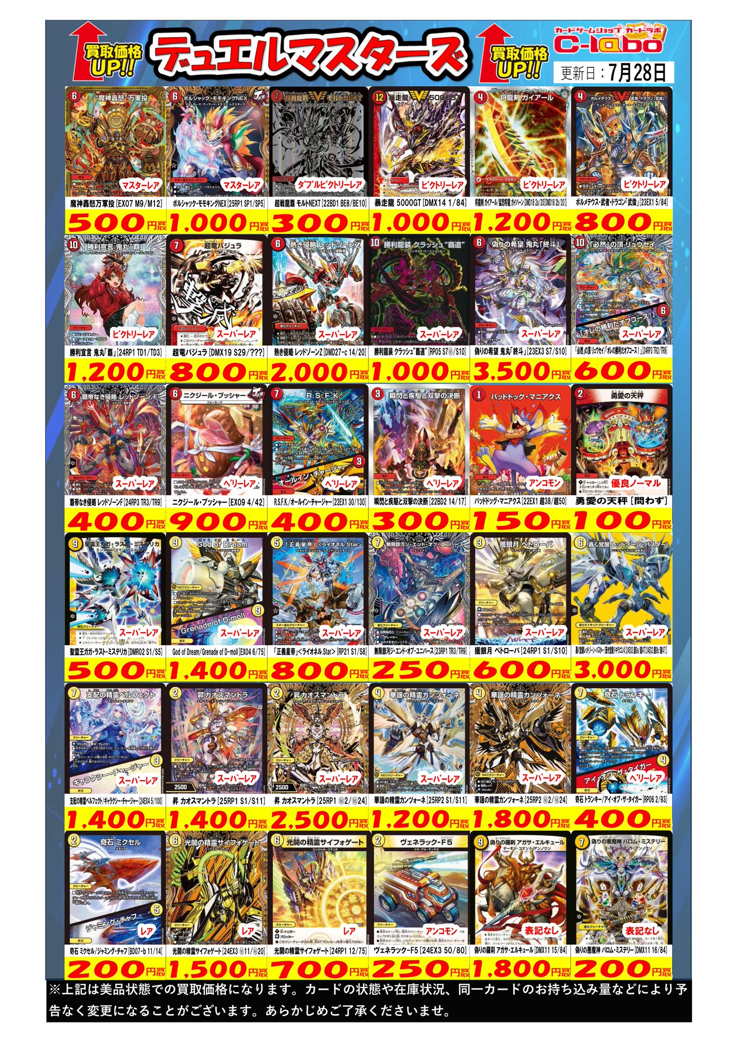 デュエマ優良カードまとめ売り カードラボ販売買取センターNAMBA on X: 