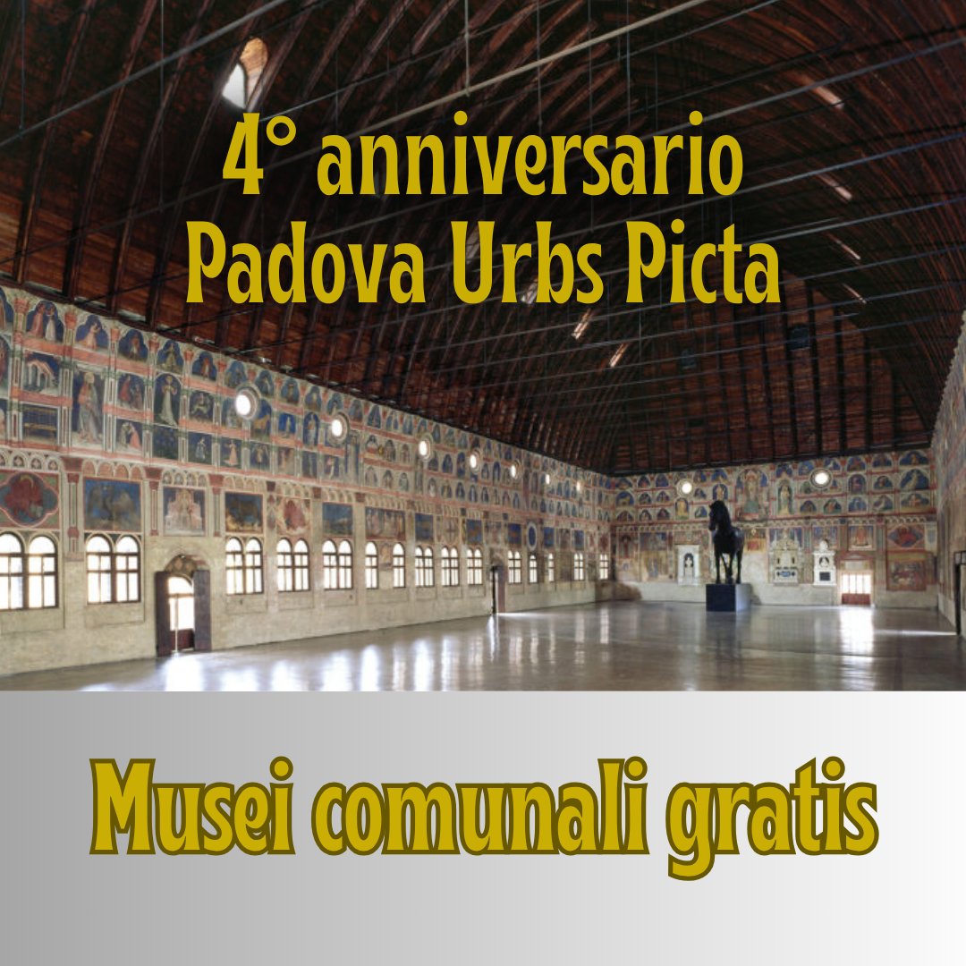Comune di Padova (@comunepadova) on Twitter photo Per il 4ยฐ anno dell'iscrizione nella lista del patrimonio mondiale <a href="/UNESCO/">UNESCO ๐๏ธ #Education #Sciences #Culture ๐บ๐ณ</a> de "I cicli affrescati del XIV secolo di Padova", in ๐ฎ๐ด๐ผ๐๐๐ผ i residenti a #Padova e provincia e gli studenti <a href="/UniPadova/">Universitร di Padova</a> possono entrare gratuitamente ai musei civici comunali.
comune.padova.it/novita/notizieโฆ Per il 4ยฐ anno dell'iscrizione nella lista del patrimonio mondiale <a href="/UNESCO/">UNESCO ๐๏ธ #Education #Sciences #Culture ๐บ๐ณ</a> de "I cicli affrescati del XIV secolo di Padova", in ๐ฎ๐ด๐ผ๐๐๐ผ i residenti a #Padova e provincia e gli studenti <a href="/UniPadova/">Universitร di Padova</a> possono entrare gratuitamente ai musei civici comunali.
comune.padova.it/novita/notizieโฆ