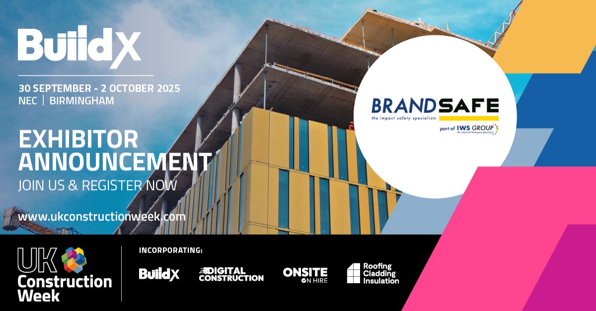 We’re thrilled to welcome <a href="/BrandsafeLtd/">Brandsafe</a>  to the UK Construction Week 2025 Birmingham line-up, taking place 30 September – 2 October at the NEC! 
 
Get your free ticket: zurl.co/d4tKL

#WorkplaceSafety #ImpactProtection #IndustrialSafety #SustainableSolutions