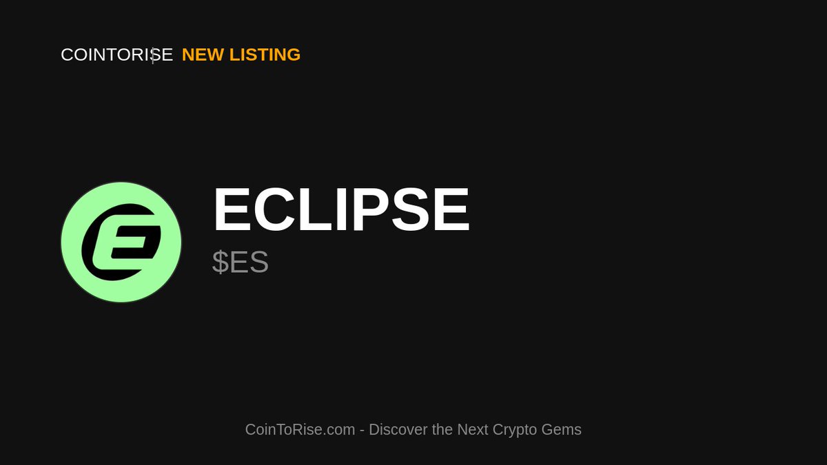 CoinToRise Official (@cointorise) on Twitter photo ๐จ NEW GEM ALERT ๐
<a href="/EclipseFND/">Eclipse (๐ฎ,๐)</a> $ES has joined CoinToRise! ๐
โก Ethereum
๐ซ Project Highlights:
โจ Carefully Vetted
๐ Security Verified
๐ Growth Potential
๐ Explore: cointorise.com/coin/eclipse-0โฆ
#NewGem #ES #CoinToRise #Ethereum ๐จ NEW GEM ALERT ๐
<a href="/EclipseFND/">Eclipse (๐ฎ,๐)</a> $ES has joined CoinToRise! ๐
โก Ethereum
๐ซ Project Highlights:
โจ Carefully Vetted
๐ Security Verified
๐ Growth Potential
๐ Explore: cointorise.com/coin/eclipse-0โฆ
#NewGem #ES #CoinToRise #Ethereum