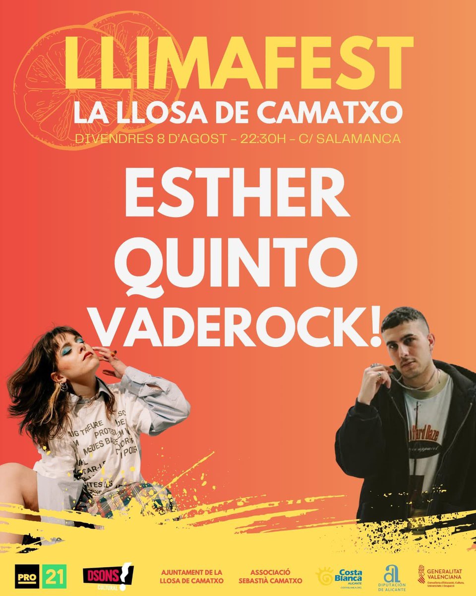 amigues, propera data!!!

8 D'AGOST | LLOSA DE CAMATXO amb <a href="/vedequinto/">quinto</a> 💐

Si tot va bé, avui tindrem el cartell amb les noves dates confirmades, so... ESTIGUEU ATENTES!💙