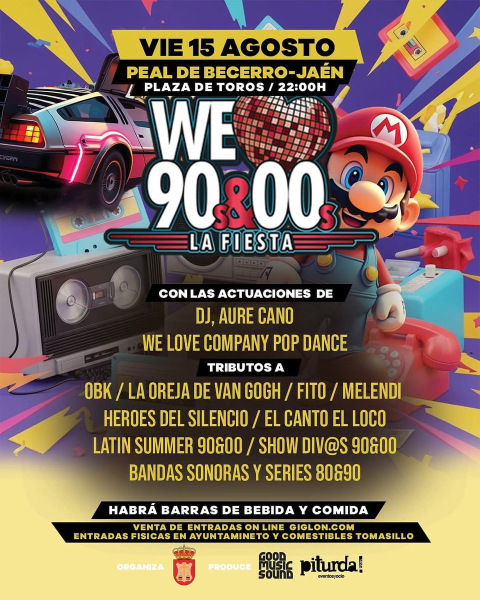 📷 Queréis fiesta ? Pues aquí llega We Love 80 &amp; 90 a PEAL DE BECERRO con más fiesta, música de la buena, que os harán quemar zapatillas como nunca!.
