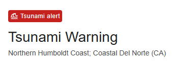 Jasamsdestiny's tweet photo. A #tsunamiwarning has been issued for the northern coast of Humboldt County. You are in what's considered the 'danger zone'. Yes I'm serious!
Tsunami warning: 1st waves reach Hawaii; Northern California in danger zone
https://t.co/o27nHZFXXz
#HumboldtCounty #Cresent #NorCal https://t.co/RapVxoF4pv