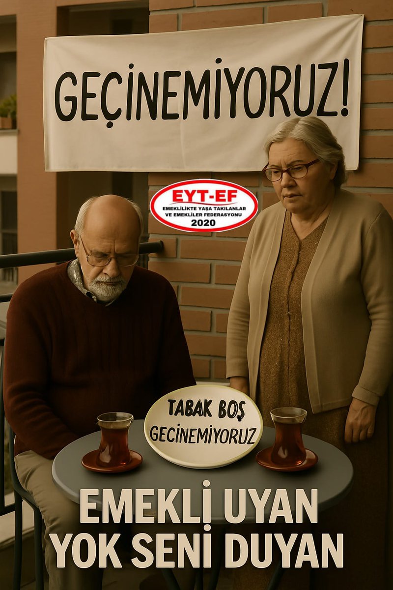 EYT-EF Ebru Coha (@ebrucoha1) on Twitter photo <a href="/ArzuLastikci/">EYT & EF Arzu LASTİKCİ</a> <a href="/RTErdogan/">Recep Tayyip Erdoğan</a> <a href="/isikhanvedat/">Prof. Dr. Vedat Işıkhan</a> <a href="/_cevdetyilmaz/">Cevdet Yılmaz</a> <a href="/eczozgurozel/">Özgür Özel</a> <a href="/MHP_Bilgi/">MHP</a> <a href="/iyiparti/">İYİ Parti</a> <a href="/herkesicinCHP/">CHP 🇹🇷</a> <a href="/GelecekPartiTR/">Gelecek Partisi</a> <a href="/EytEmeklilerFed/">EYT VE EMEKLİLER FEDERASYONU</a> <a href="/erbakanfatih/">Dr. Fatih Erbakan</a> <a href="/EYT_ED/">EYT VE EMEKLİLER DERNEĞİ</a> <a href="/mahmutarikansp/">Mahmut Arıkan</a> TAG
👇
#EmekliUyanYokSeniDuyan
Eyy bu ülkenin alın teri,
Omurgası #Emekli
Susma !
Sustuğun her gün,
Seni de hakkını da yok sayanların,
Zafer günüdür.
Sakın Kader deme !
Bu zulme boyun eğme!
Silkelen !
Kalk Ayağa !
Hakkını Ara !
#5000KısmiyiDuyanYokmu
<a href="/RTErdogan/">Recep Tayyip Erdoğan</a>
<a href="/isikhanvedat/">Prof. Dr. Vedat Işıkhan</a> <a href="/ArzuLastikci/">EYT & EF Arzu LASTİKCİ</a> <a href="/RTErdogan/">Recep Tayyip Erdoğan</a> <a href="/isikhanvedat/">Prof. Dr. Vedat Işıkhan</a> <a href="/_cevdetyilmaz/">Cevdet Yılmaz</a> <a href="/eczozgurozel/">Özgür Özel</a> <a href="/MHP_Bilgi/">MHP</a> <a href="/iyiparti/">İYİ Parti</a> <a href="/herkesicinCHP/">CHP 🇹🇷</a> <a href="/GelecekPartiTR/">Gelecek Partisi</a> <a href="/EytEmeklilerFed/">EYT VE EMEKLİLER FEDERASYONU</a> <a href="/erbakanfatih/">Dr. Fatih Erbakan</a> <a href="/EYT_ED/">EYT VE EMEKLİLER DERNEĞİ</a> <a href="/mahmutarikansp/">Mahmut Arıkan</a> TAG
👇
#EmekliUyanYokSeniDuyan
Eyy bu ülkenin alın teri,
Omurgası #Emekli
Susma !
Sustuğun her gün,
Seni de hakkını da yok sayanların,
Zafer günüdür.
Sakın Kader deme !
Bu zulme boyun eğme!
Silkelen !
Kalk Ayağa !
Hakkını Ara !
#5000KısmiyiDuyanYokmu
<a href="/RTErdogan/">Recep Tayyip Erdoğan</a>
<a href="/isikhanvedat/">Prof. Dr. Vedat Işıkhan</a>