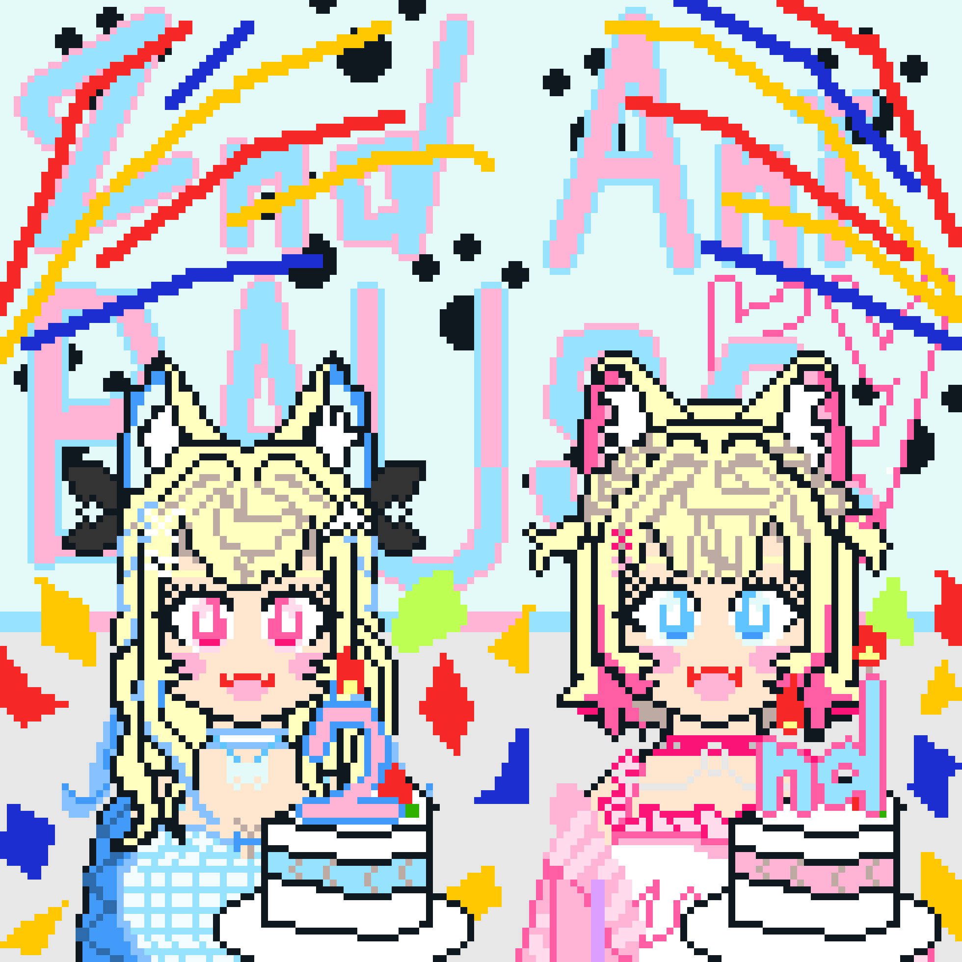 ◆fuu.happy◆ YiXuan and Ju Fufu chibi There's never enough polychromes to