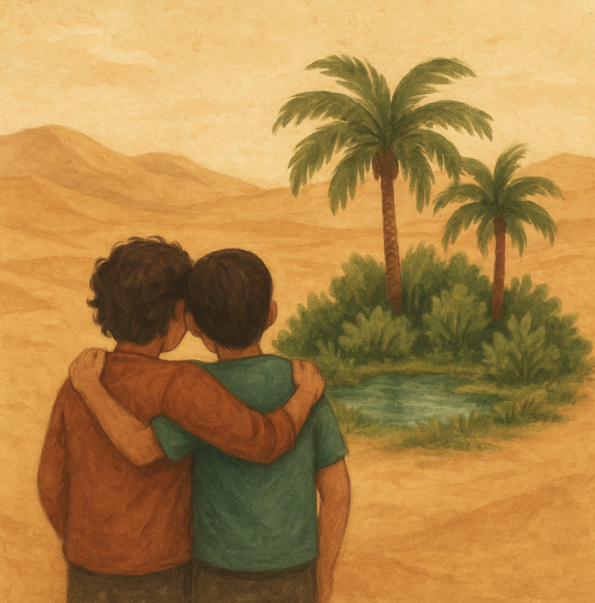 Les veritables amistats transformen en oasis tots els deserts que travessem.
🎨 Imagen generada con IA por <a href="/OpenAI/">OpenAI</a>