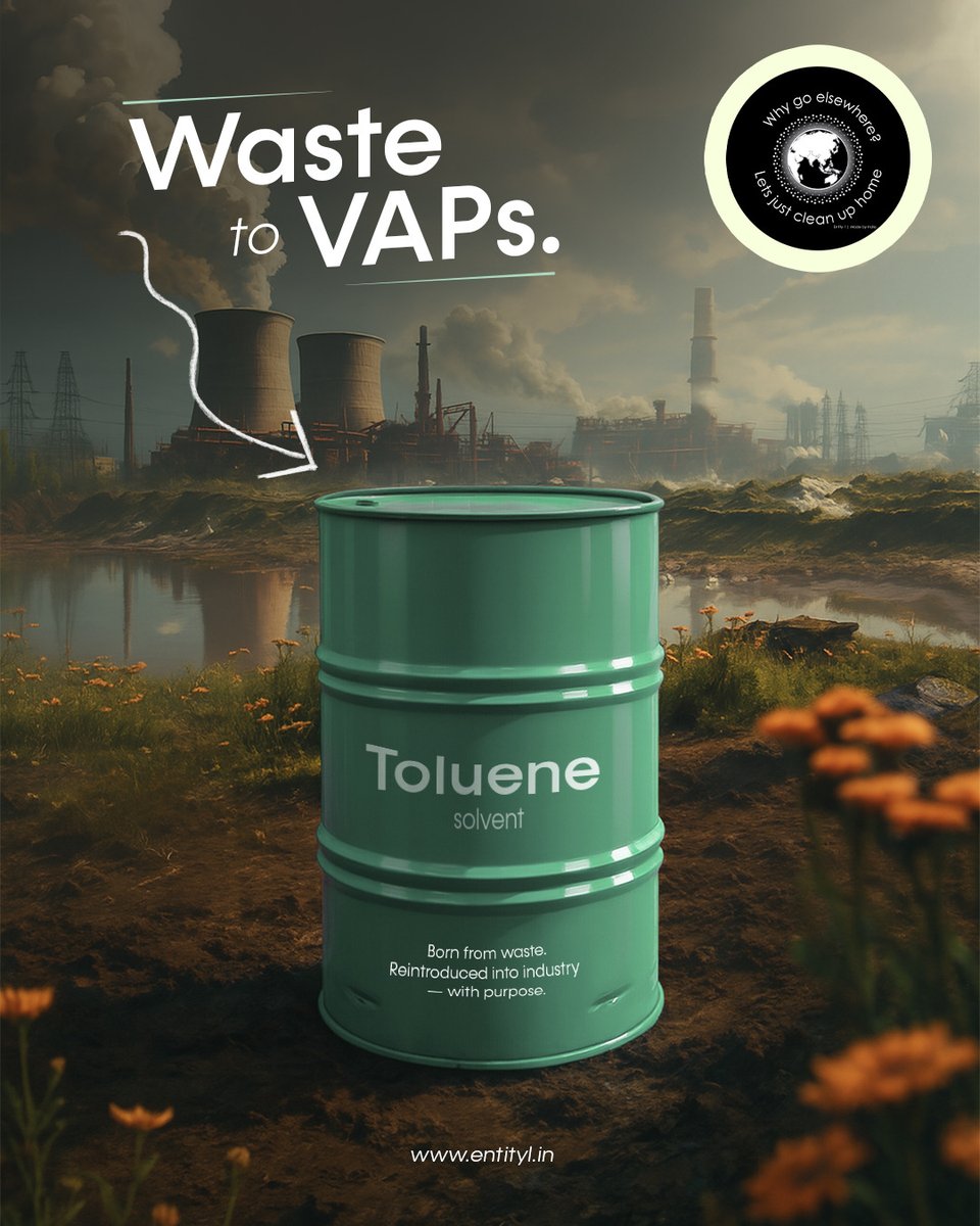 Entity_1_'s tweet photo. Not everything from waste is wasted.
Some compounds — like Toluene — return with a role to play. Recovered. Reclaimed. Reintroduced with intent. 
#Entity1 #ESG  #GreenFinance  #carboncapture #co2028  #NetZeroScam  #wastemanagement  #ALERTA #ppkritt #Ecuador #deprem #Galatasaray https://t.co/tQu3XfEb5Z