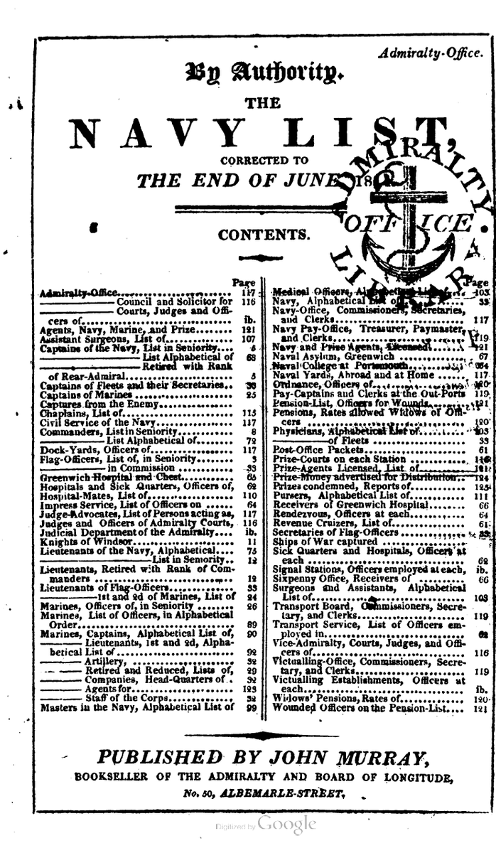 Whilst working on <a href="/NavyHistorian/">The Dreadnought Project</a>'s article on Navy Lists this morning I noticed that somehow the University of California, Irvine ended up with an Admiralty copy of one of the first official Navy Lists. Was nothing sacred? #history dreadnoughtproject.org/tfs/index.php/…