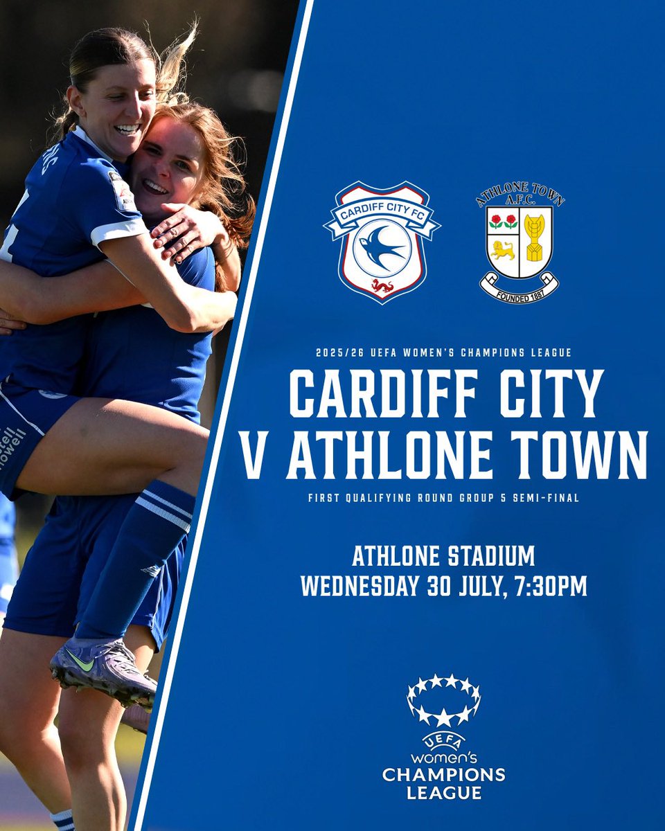Matchday in the <a href="/UWCL/">UEFA Women’s Champions League</a> for <a href="/CardiffCityFCW/">Cardiff City FC Women</a> 😍