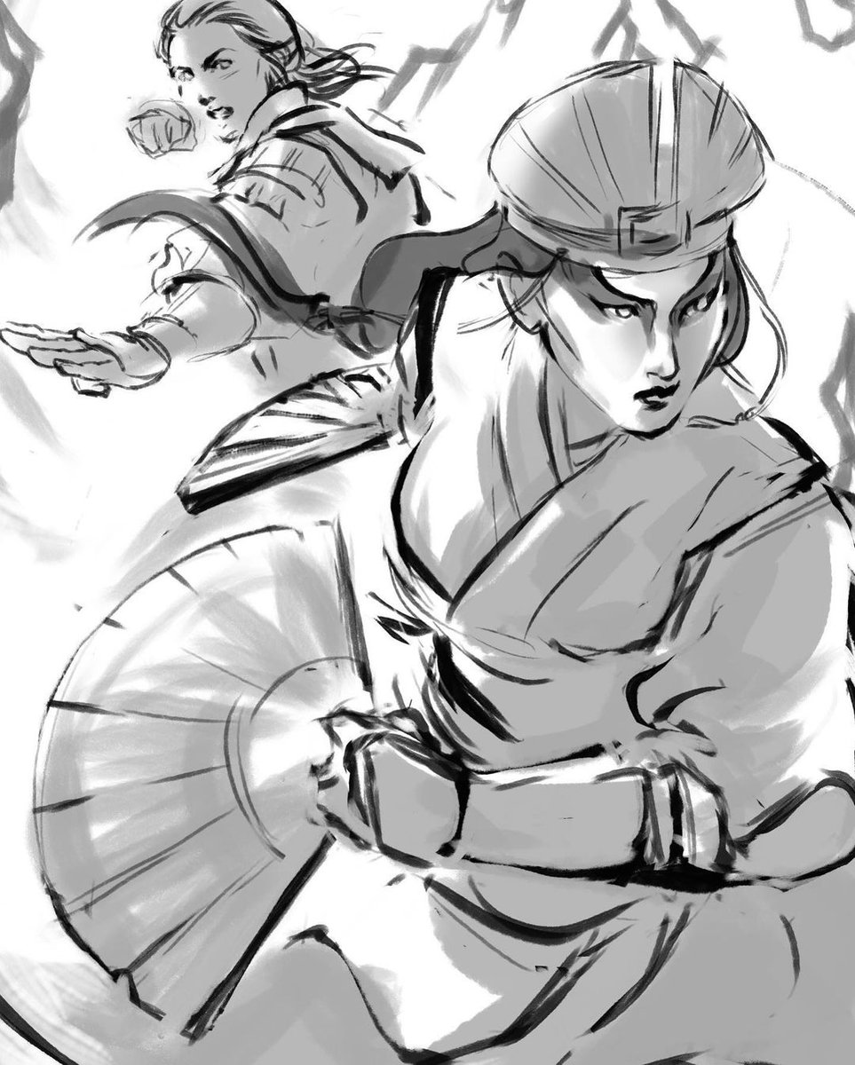 kyoshiarchive's tweet photo. Avatar Kyoshi and Rangi by the novel illustrator Rola Chang https://t.co/Zj0WmyqoXP