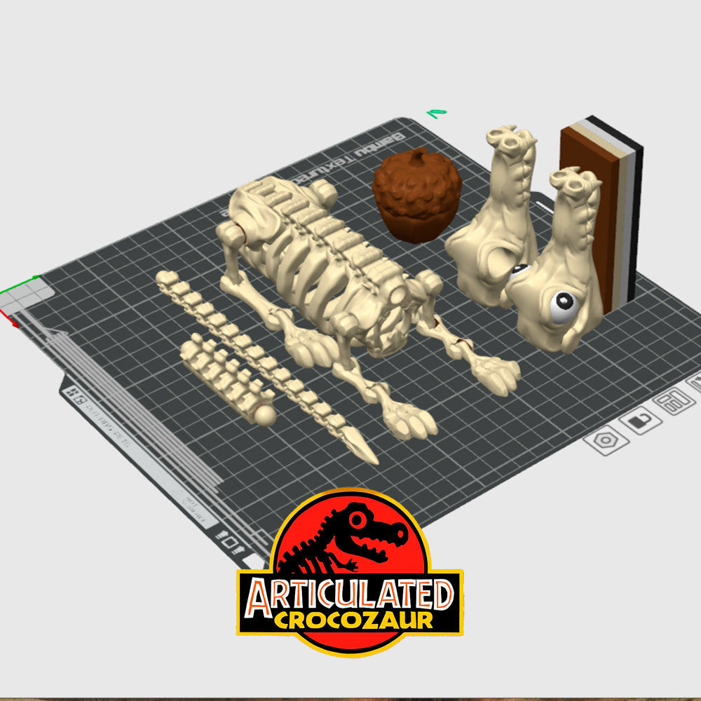 Worlddicee's tweet photo. 🦴 Meet Crocozaur – part skeleton, part cuddle, all flex!
No glue, no fuss — just rattly fun right off the print bed 💀
📦 Coming soon on Patreon → https://t.co/hLRN1edgsm
#3DPrint #Crocozaur #Articulated #Flexy #Skeleton #Dino #STL #Patreon https://t.co/oKrHFHtdJM