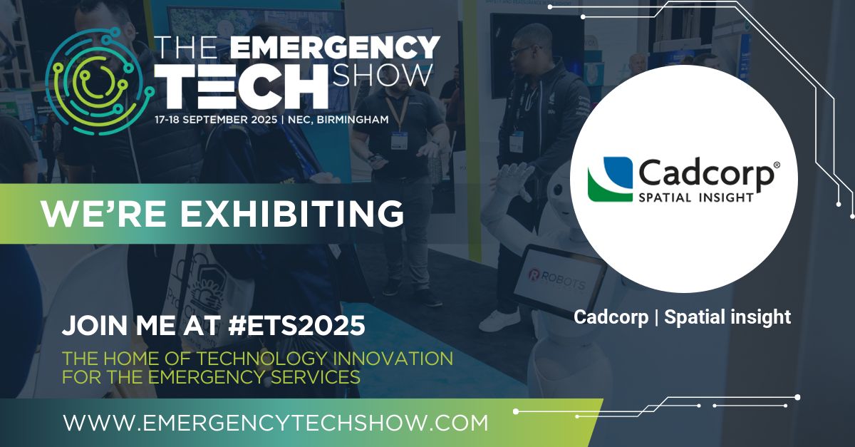Cadcorp (@cadcorp) on Twitter photo With our wide range of #GIS and #WebMapping applications, @Cadcorp completes a wide range of analyses using <a href="/OrdnanceSurvey/">Ordnance Survey</a> #SpatialData. Visit us on the Ordnance Survey mapping zone at the #ETS2025 to see how this benefits #EmergencyServices bit.ly/4oaO4uM With our wide range of #GIS and #WebMapping applications, @Cadcorp completes a wide range of analyses using <a href="/OrdnanceSurvey/">Ordnance Survey</a> #SpatialData. Visit us on the Ordnance Survey mapping zone at the #ETS2025 to see how this benefits #EmergencyServices bit.ly/4oaO4uM