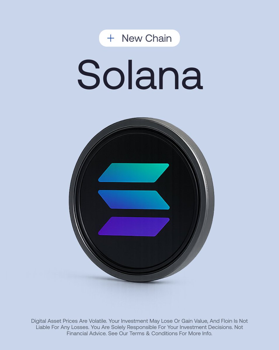 Floin_official's tweet photo. Solana is now live on Floin β¨
The Solana blockchain and its native coin SOL are now supported on our platform. π
#The1stPremiumCryptoPlatform #Floin #DigitalAssets #Solana #SOL #Fintech #FutureOfFinance #Transparency #Liechtenstein https://t.co/OvRzlybq4e