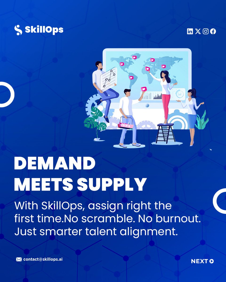 skillops_ai's tweet image. When skill demand rises, supply can’t lag behind.
 With real-time visibility and forecasting, SkillOps.ai helps leaders close gaps before they cost you.

#SkillOpsAI #WorkforcePlanning    #DemandVsSupply #TalentManagement #FutureOfWork