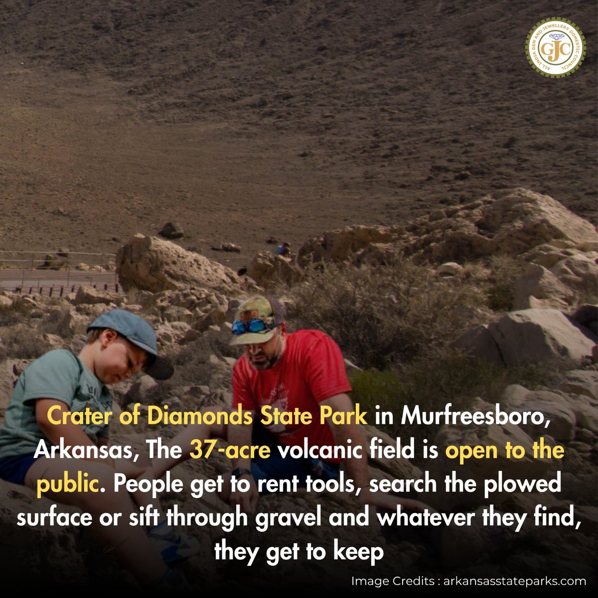 GJCIndia's tweet image. 💎✨ Treasure hunters, assemble!
Tucked away in Arkansas is a real diamond mine where YOU can dig for gems—and keep every single one you find.
Would you add this to your bucket list?

#DidYouKnow #DiamondHunting #HiddenGems #ArkansasAdventures #CraterOfDiamonds #GemstoneHunt