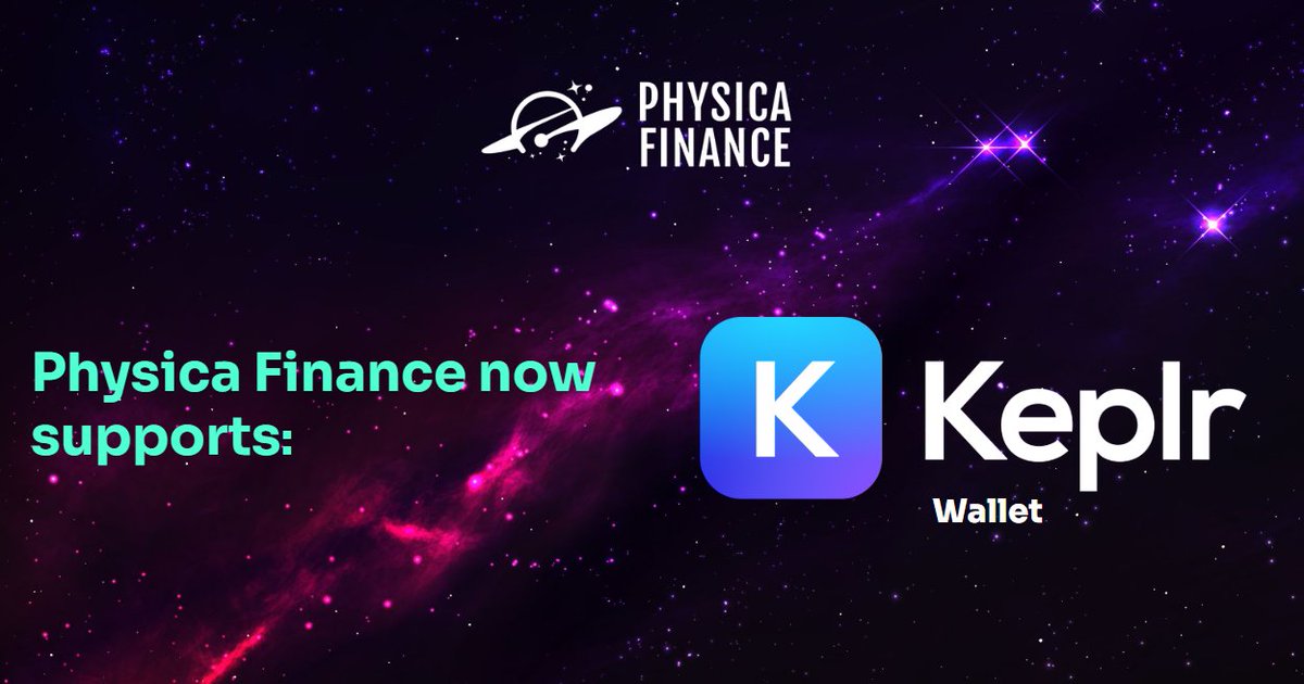 Physica_Finance's tweet photo. The housekeeping on Physica Finance continues! 

We have added support for @keplrwallet! Be sure to select Planq EVM as the connected chain!

Some more updates in the works! 👷 https://t.co/ev9ahFbr6C
