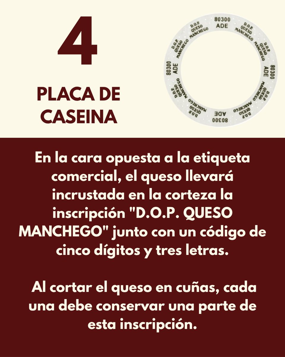 🧀 ¿Es auténtico Queso Manchego?
🔎 Verifica estos 4 elementos:
1️⃣ Nombre “Queso Manchego”
2️⃣ Contraetiqueta numerada
3️⃣ Logo DOP europeo
4️⃣ Placa de caseína en la corteza

¡Solo así sabes que es el original!
#QuesoManchego #DOP #Autenticidad