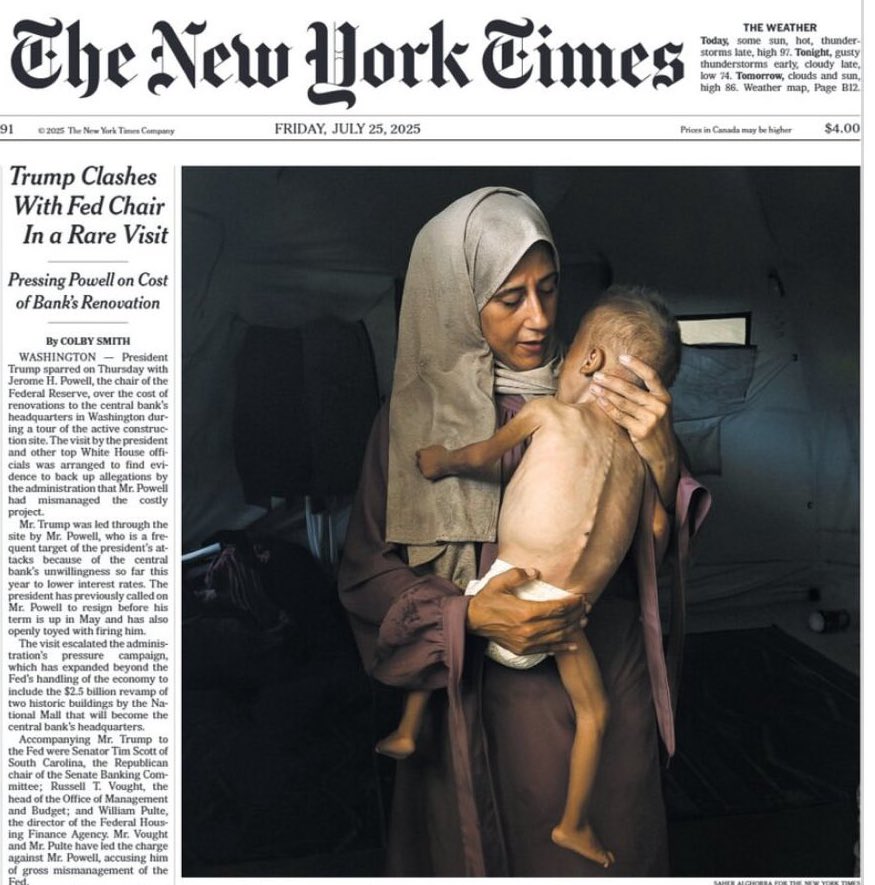 Israel War Room (@israelwarroom) on Twitter photo The <a href="/nytimes/">The New York Times</a> has 55+ million followers.
Its PR account, <a href="/NYTimesPR/">NYTimes Communications</a>? Just 88,000.
So when the Times admitted its viral Gaza “starvation” blood libel showed a child with a serious pre-existing health condition, guess which account posted the clarification?
h/t <a href="/AmichaiStein1/">Amichai Stein</a> The <a href="/nytimes/">The New York Times</a> has 55+ million followers.
Its PR account, <a href="/NYTimesPR/">NYTimes Communications</a>? Just 88,000.
So when the Times admitted its viral Gaza “starvation” blood libel showed a child with a serious pre-existing health condition, guess which account posted the clarification?
h/t <a href="/AmichaiStein1/">Amichai Stein</a>
