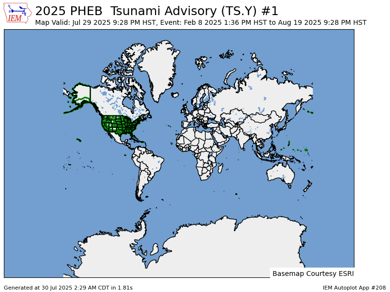 HEB continues Tsunami Advisory for Manua, Rose Atoll, Swains Island, Tutuila and Aunuu [AS] until further notice mesonet.agron.iastate.edu/vtec/f/2025-O-…
