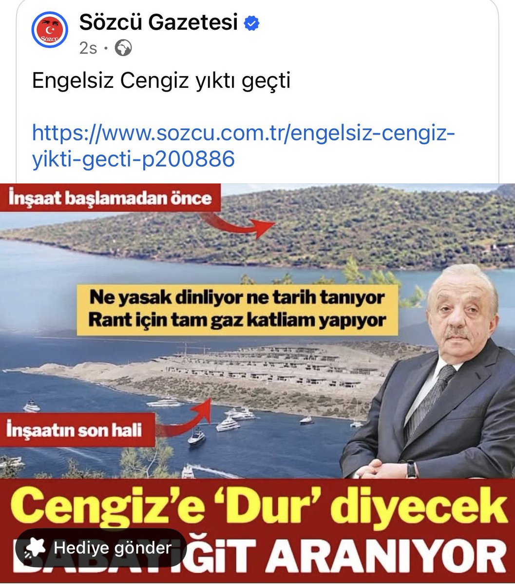 Gözümle gördüm inşaat yasağı tanımıyor dozerler,kamyonlar çalışıyor ve tepeden denize toprak ve kum yağıyor deniz çok kirlenmiş yaptıkları doğa katliamı gürültüden tatil yapılamıyor gerçekten hayatımda böyle rezillik görmedim ..