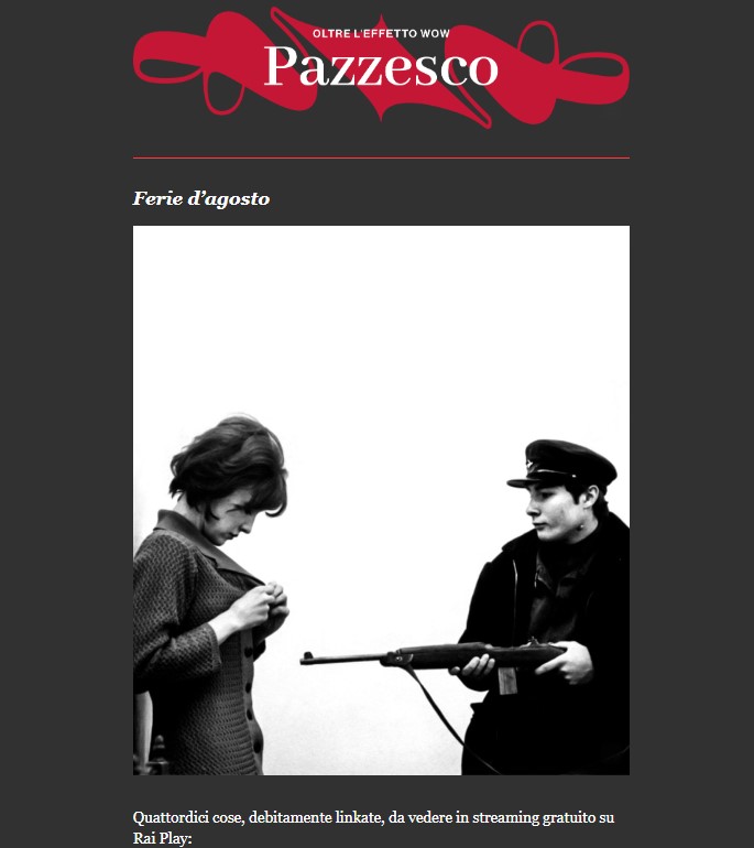 Giovedì 31 luglio alle ore 13.00 nella vostra mailbox il 149° di #Koyaanisqatsi, la mia newsletter 
<a href="/cinematografoIT/">Cinematografo.it</a>. Per iscriversi, gratis: bit.ly/KoyaanisqatsiC…
