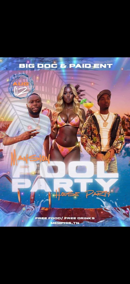 FawtyThree's tweet photo. Pool Party This Saturday ‼️ Memphis Livest Mansion Pool Party 💲🎥🍿

#MemphisFreaks #UofM #MemphisContent #901Freaks #contentCreaters #PaidEnt #Memphis  #Arkansas #Mississippi  #poolparty #Freaks #901memphis #Houseparty https://t.co/WgYcE6LoES