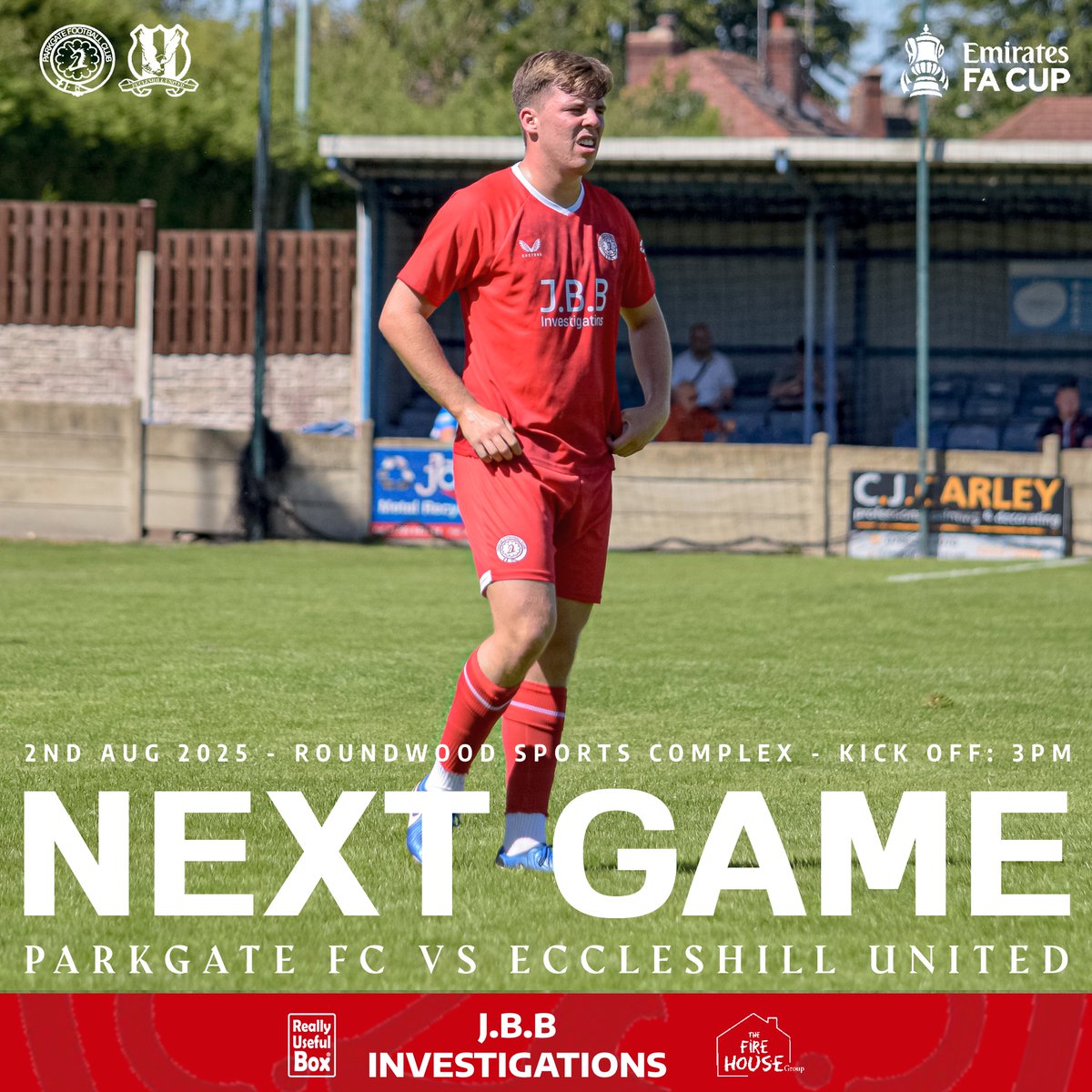 Parkgate Football Club (@parkgatefc) on Twitter photo ๐๐๐๐ ๐๐ | Eccleshill United๐
This weekend The Steelmen Face Eccleshill United in the Emirates FA Cup Extra Preliminary Round. The prices are as following:
Adult: ยฃ6
Concession: ยฃ4
The Fire House Group
JBB Investigations
<a href="/reallyusefulbox/">ReallyUsefulProducts</a>
#steelmen | #upthegate ๐๐๐๐ ๐๐ | Eccleshill United๐
This weekend The Steelmen Face Eccleshill United in the Emirates FA Cup Extra Preliminary Round. The prices are as following:
Adult: ยฃ6
Concession: ยฃ4
The Fire House Group
JBB Investigations
<a href="/reallyusefulbox/">ReallyUsefulProducts</a>
#steelmen | #upthegate