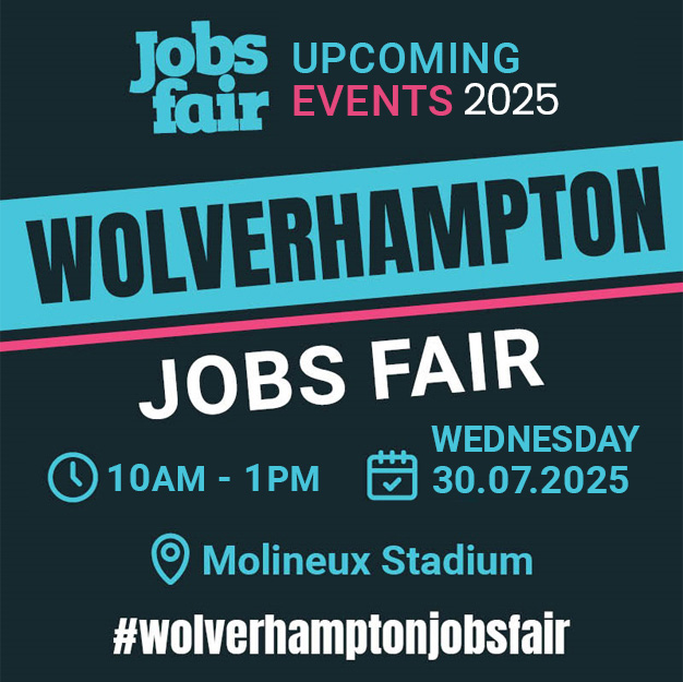 Wolverhampton Jobs Fair 2025
Molineux Stadium | 10am–1pm
Free entry with Eventbrite ticket (mobile or printed)
This event is free and open to all job seekers, don’t miss your chance to connect with a wide range of employers.
ow.ly/agIA50WssSc
