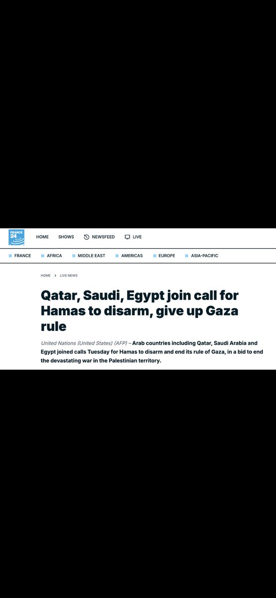 Ook Arabische landen roepen op tot de ontwapening en het vertrek van Hamas. Belangrijk signaal! Hiermee bereiken we een staakt-het-vuren, vrijlating van gijzelaars, meer hulp voor Gaza, en uiteindelijk een tweestatenoplossing. Dit zal mede de inzet zijn bij het debat over Gaza.