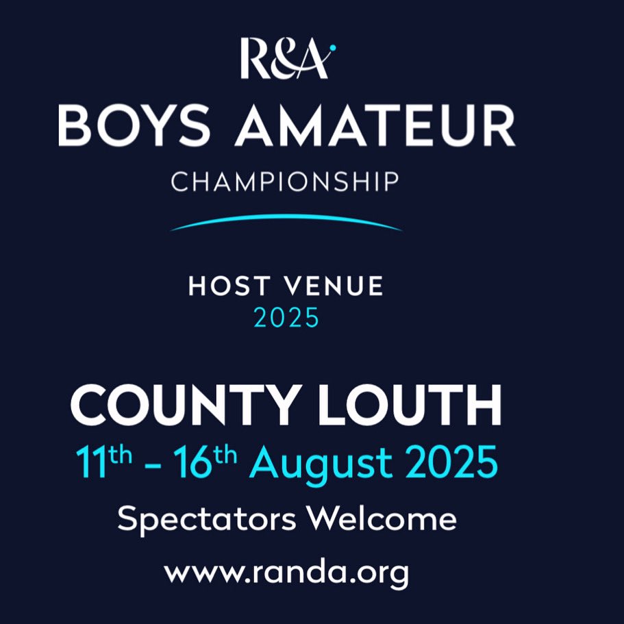 Not long now until The R&amp;A Boys’ Amateur Championship. There is a great field of some of the best young amateurs from all across the world coming to compete. Come along and watch some fantastic golf!! ⛳️

Event info below 👇 

randa.org/championships/…
<a href="/RandA/">The R&A</a>