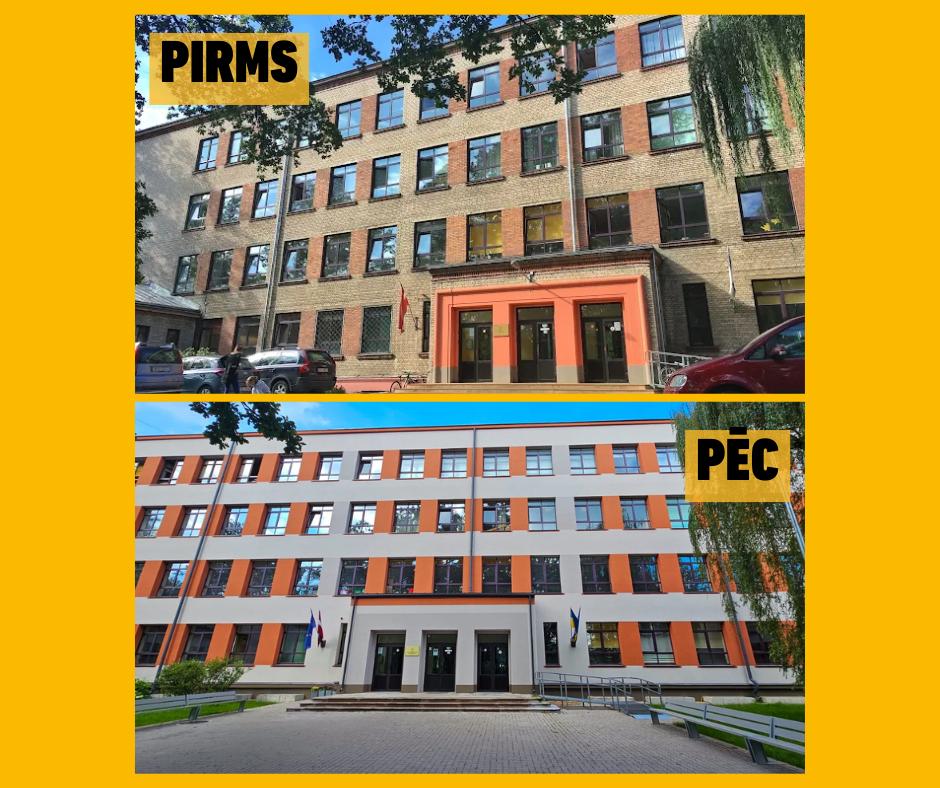 ✅️ Rīgas Jāņa Šteinhauera vidusskolā pabeigti fasādes siltināšanas un jumta nomaiņas darbi.

☝️ Šī skola pēdējos gados piedzīvojusi grandiozas pārmaiņas, sākot ar iestādes nosaukuma maiņu  un beidzot ar multifunkcionāla sporta laukuma izveidi un ēkas atjaunošanu.

#RīgaAttīstās