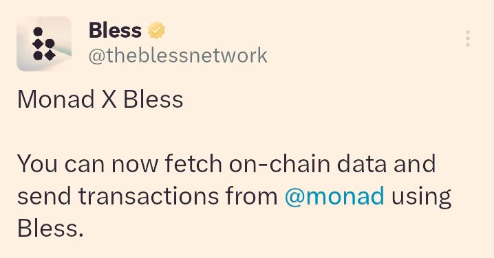 🔥 Bless Network x Monad — easily one of the most exciting collabs of Q3 so far.

⏳ Just 22 days left until the first <a href="/theblessnetwork/">Bless</a>-powered TIME Token drops.

Things are heating up fast…

It’s about to get very interesting with $BLESS 👀🕰️