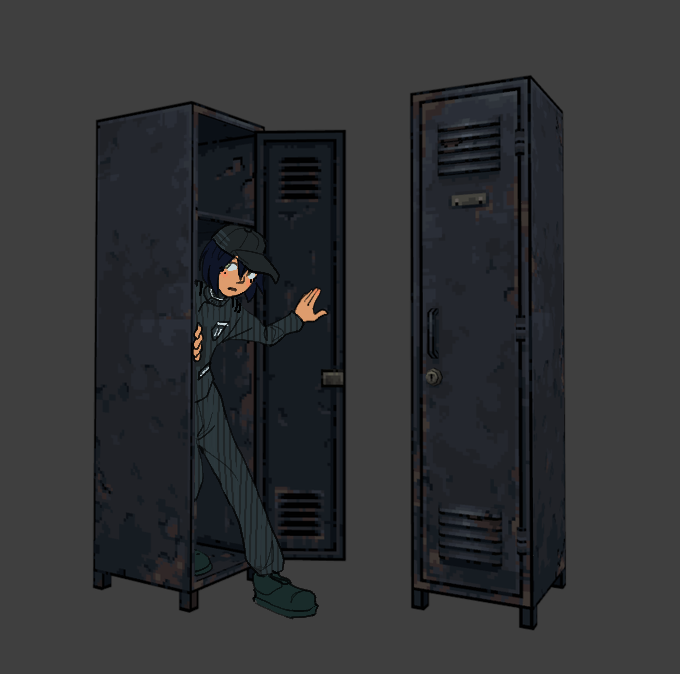 woh/thats a reallycool locker hoLY SHIT IS THAT SHUICHI SAIHARA FROM DANGANRONPA V3 KILLING HARMO;NRY