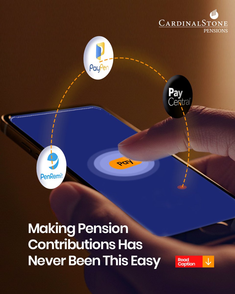 CStonePensions's tweet image. No more long queues.

 No paperwork stress.

With digital payment platforms, topping up your RSA or Micro Pension account is fast, easy, and stress-free.

 ✅ User-friendly platform
 ✅ Secure and convenient access

#CardinalStonePensions #SayYes 
#SayYesToCardinalStonePensions