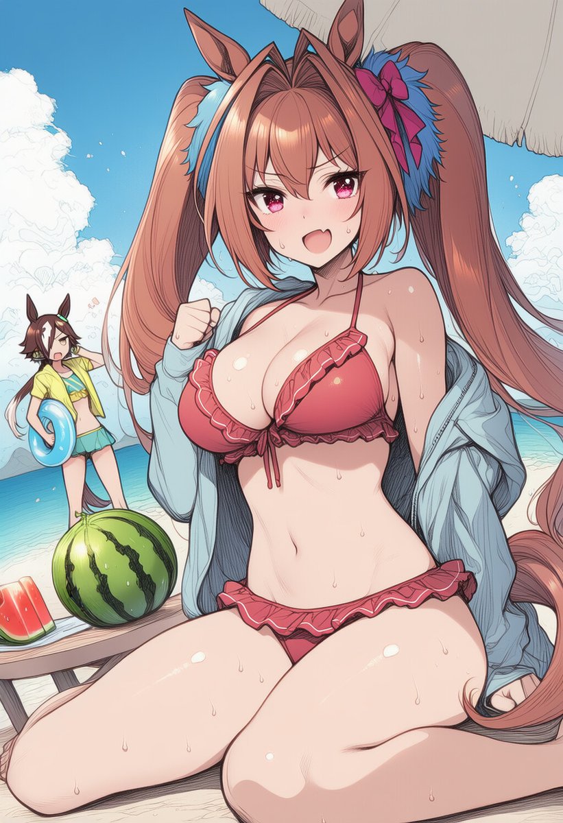 ANK92887558's tweet photo. ダイワスカーレットとウオッカ

#AIイラスト #ウマ娘 https://t.co/DdHxmFbN1q