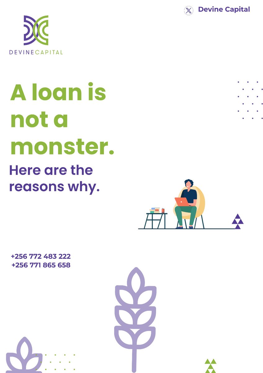 DevineCapitalUg's tweet photo. A loan isn’t a monster — it’s a tool. 🛠️
It empowers you to:
✅ Grow your business
✅ Handle emergencies
✅ Unlock opportunities 

Let the loan work for you.

Apply @ https://t.co/VqlqHOtU2K
📞 +256 772 483 222 / +256 771 865 658
📧 info@devine-capital.com

#DevineCapital https://t.co/3iSdpI2M00