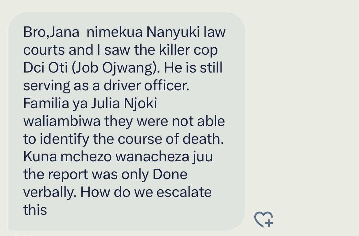 It’s so sad that Julia Njoki didn’t get justice.