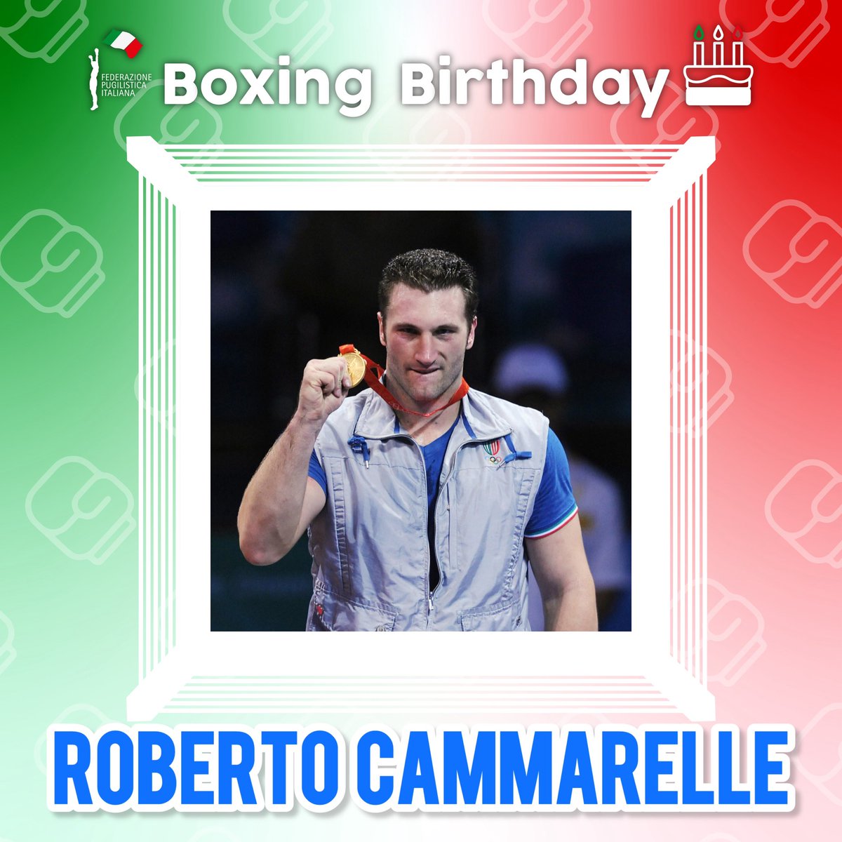 FPIBoxe's tweet photo. 🎁🥊#BoxingBirthday
🥳Tanti auguri
🎂 Buon Compleanno
🥊 All’Oro Olimpico #Pechino2008 e superCampione Azzurro
🥊 Roberto Cammarelle
#Auguri #Compleanno #Boxer #Boxing #Fighter #Wishes #FightNews #Pugilato #itaboxing https://t.co/qYm2ZzIR68