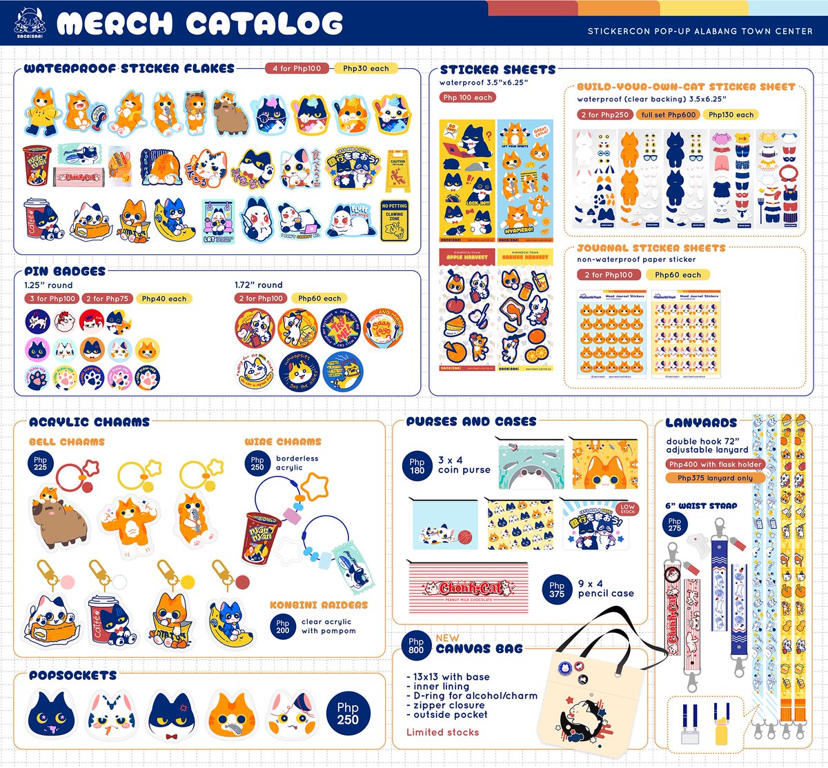 My catalog for StickerCon Pop-up ATC! Will be there from July 31 to August 3 ✨