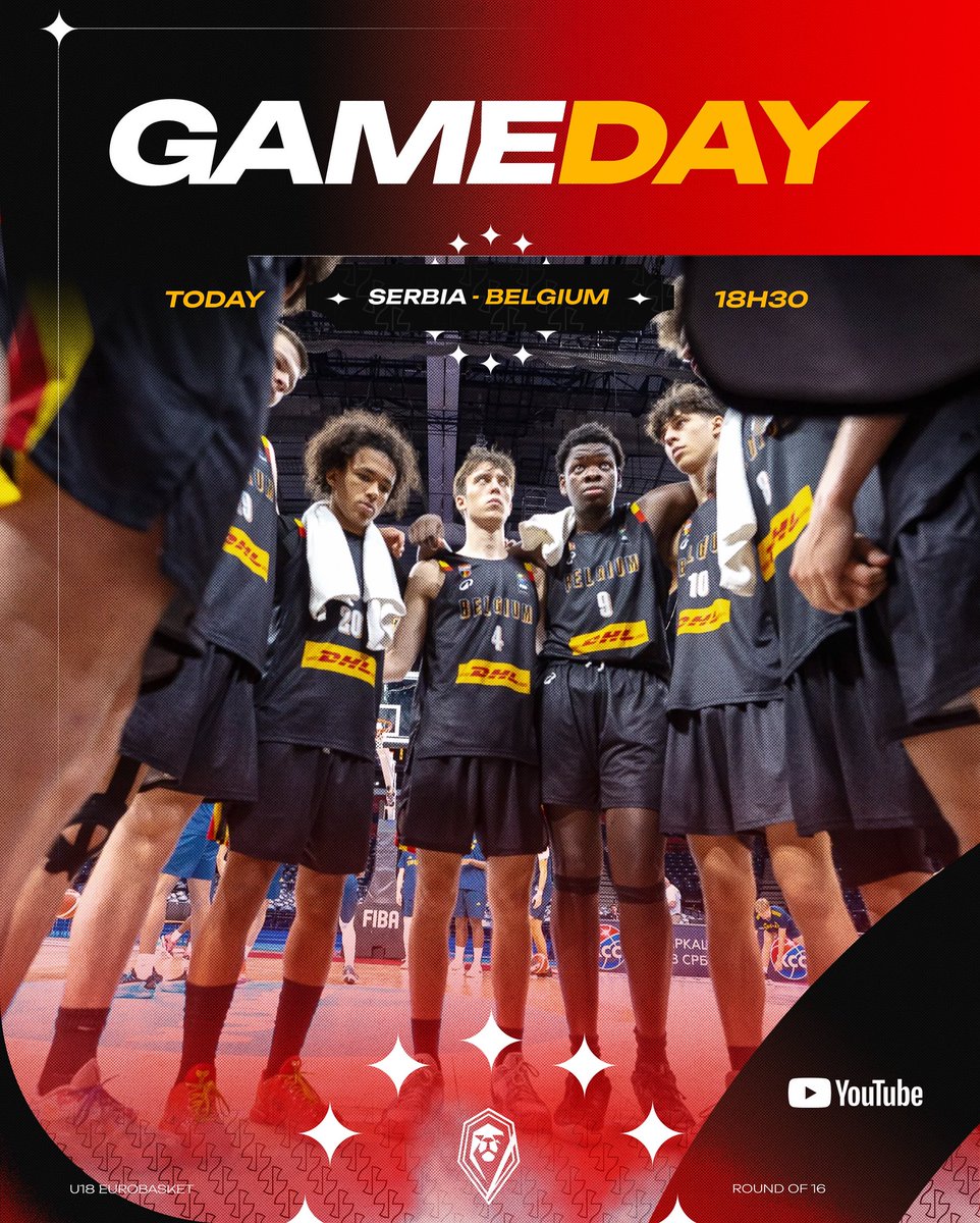 Round of 16 action vs. host Serbia 🇷🇸 today 🔥🤩

#basketballbelgium #u18lions