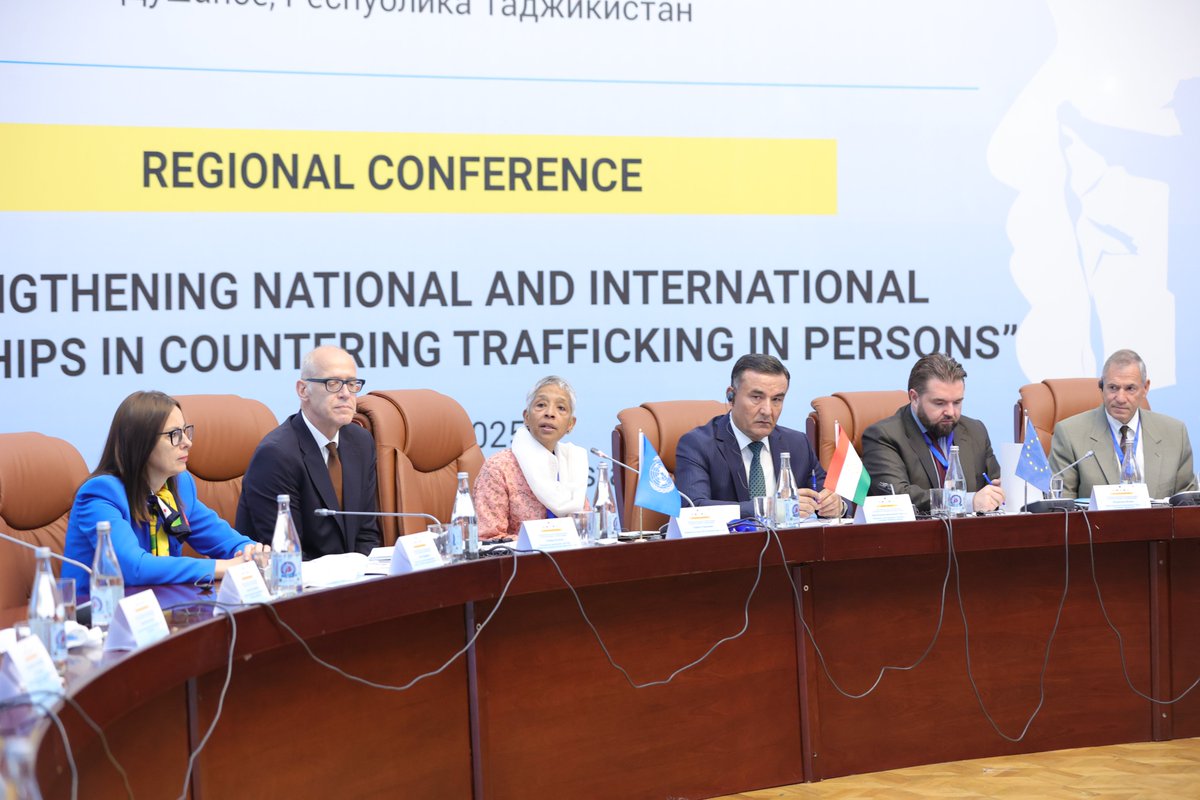 UNODC in Central Asia (@unodc_roca) on Twitter photo On #WorldDayAgainstTrafficking, the Regional Conference “Strengthening Partnerships to Combat Trafficking in Persons” is underway. Hosted by <a href="/UNODC/">UN Office on Drugs & Crime</a> & 🇹🇯 Tajikistan, it unites Central Asia to end exploitation under the Bukhara Declaration.
Funded by the European Union and On #WorldDayAgainstTrafficking, the Regional Conference “Strengthening Partnerships to Combat Trafficking in Persons” is underway. Hosted by <a href="/UNODC/">UN Office on Drugs & Crime</a> & 🇹🇯 Tajikistan, it unites Central Asia to end exploitation under the Bukhara Declaration.
Funded by the European Union and