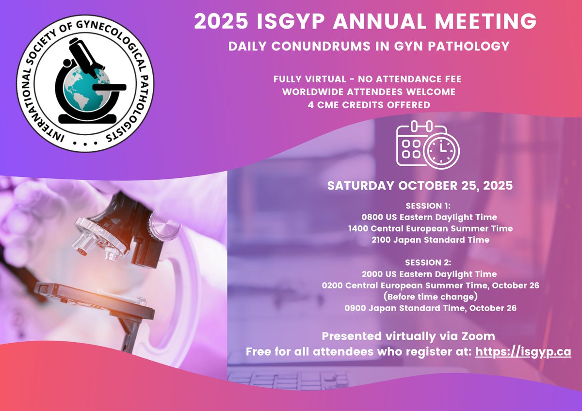 International Society of Gynecologic Pathologists tweet media