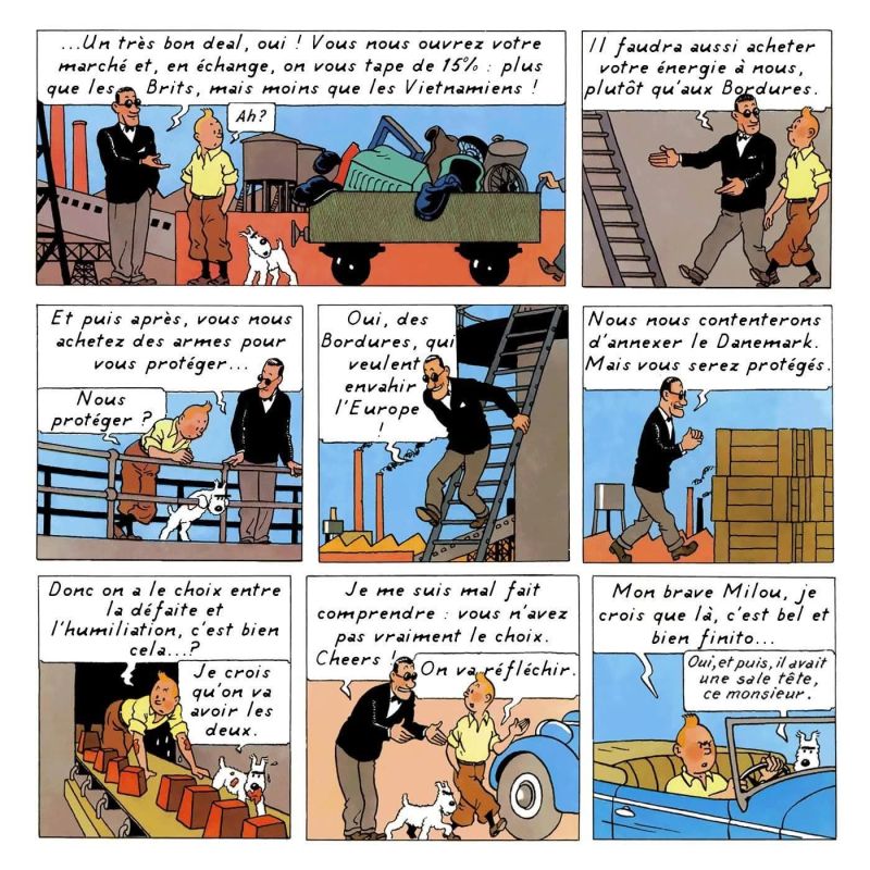 Message codé d'outre tombe de Hergé. 

On nous dit qu'un mauvais "deal" est mieux que pas de "deal" du tout.

N'en soyons pas si sûr (tout ça c'est de la faute des vilains bordures évidemment 🙄).